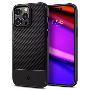 Mobile phone cover Spigen ACS04634 for Apple iPhone 14 Pro Max, TPU, fits 6.7" (17 cm), black, patterned surface