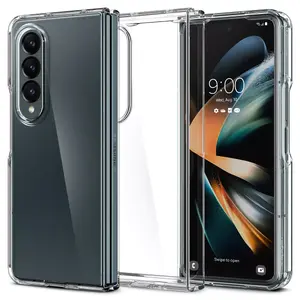 Viedtālruņa vāciņš Spigen Crystal Hybrid priekš Galaxy Z Fold 4 — caurspīdīgs, PC+TPU, priekš 7.6" ekrāna