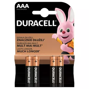 Duracell AAA zaļšķidruma baterijas 4 gab. 1.5V — enerģija portatīvajiem ierīcēm