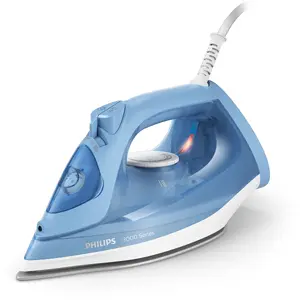 Philips 3000 series DST3020/20 Steam Iron with 2200 W Power, Ceramic Soleplate, 160 g/min Steam Boost, 35 g/min Continuous Steam, and 0.3 L Water Tank