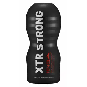 Disposable masturbator TENGA Original Vacuum Cup Extra Stro — TPE/PE/urethane, 6.9×6.9×15.5 cm, 142 g, two intensities (White/Gentle, Black/Strong)