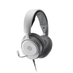 Austiņas STEELSERIES Arctis Nova 1 vadu 3.5 mm, binaurālas, baltas, kabelis 1.2 m, noņemams, buma mikrofons