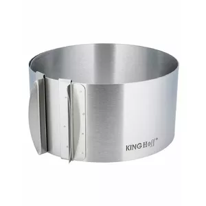 Cake ring KingHoff KH 4614 — adjustable stainless-steel baking ring for layered cakes and tarts