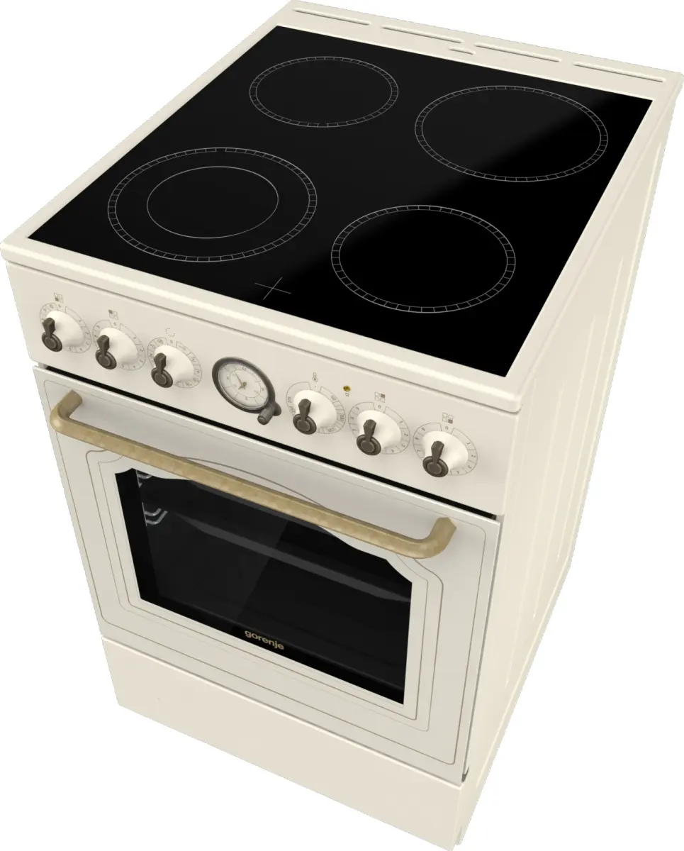 Gorenje GECS5B70CLI Brīvi stāvoša plīts Keramikas Bēša Photo 7