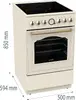 Gorenje GECS5B70CLI Brīvi stāvoša plīts Keramikas Bēša Photo 8