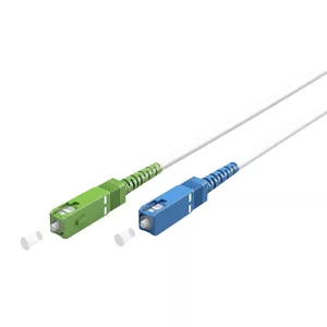 Кабель оптоволоконный Goobay 20м SC FTTH OS2 9µm Белый