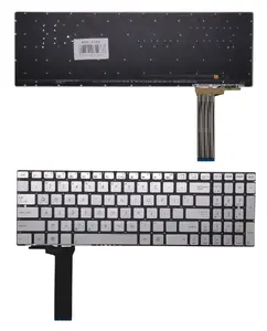 Laptop keyboard Asus N550J US layout silver replacement keyboard