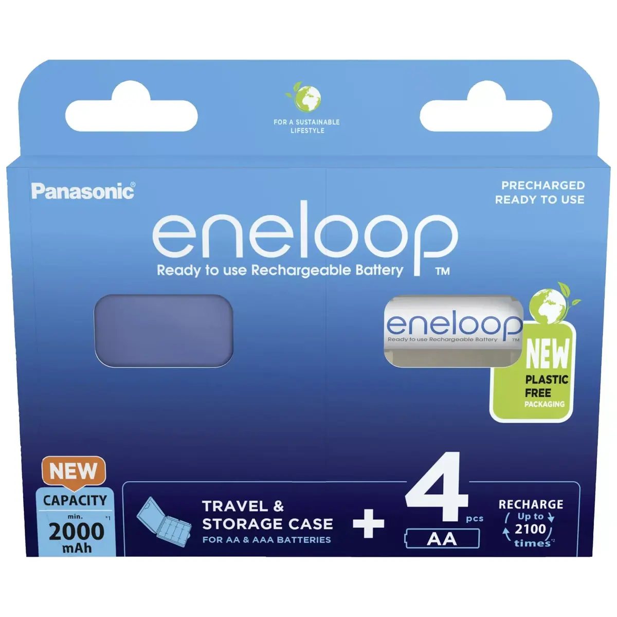 Panasonic eneloop BK-3MCDEC4BE uzlādējamas AA 2000 mAh Photo 1
