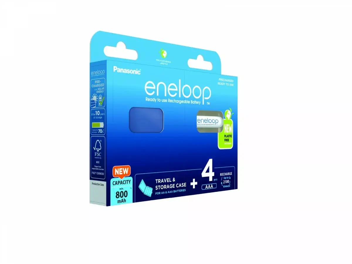 Panasonic Eneloop AAA 800 mAh — 4 gab. Photo 1