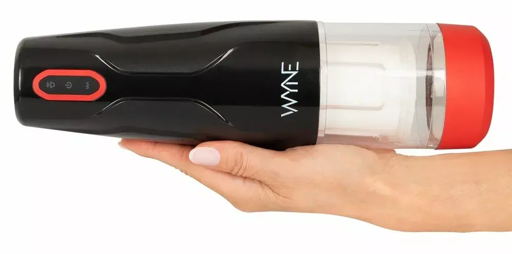 Мастурбатор WYNE Silicone Black — вращающийся, USB-зарядка Photo 6