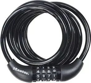 Coiled Cord MASTERLOCK 8221EURDPRO 180 cm — security tether for tools and devices