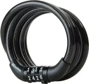 Cable lock MASTERLOCK Coiled Cord 8143EURDPRO 120 cm — security cable for devices