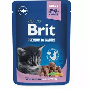 Brit Premium By Nature Белая рыба для котят 100г