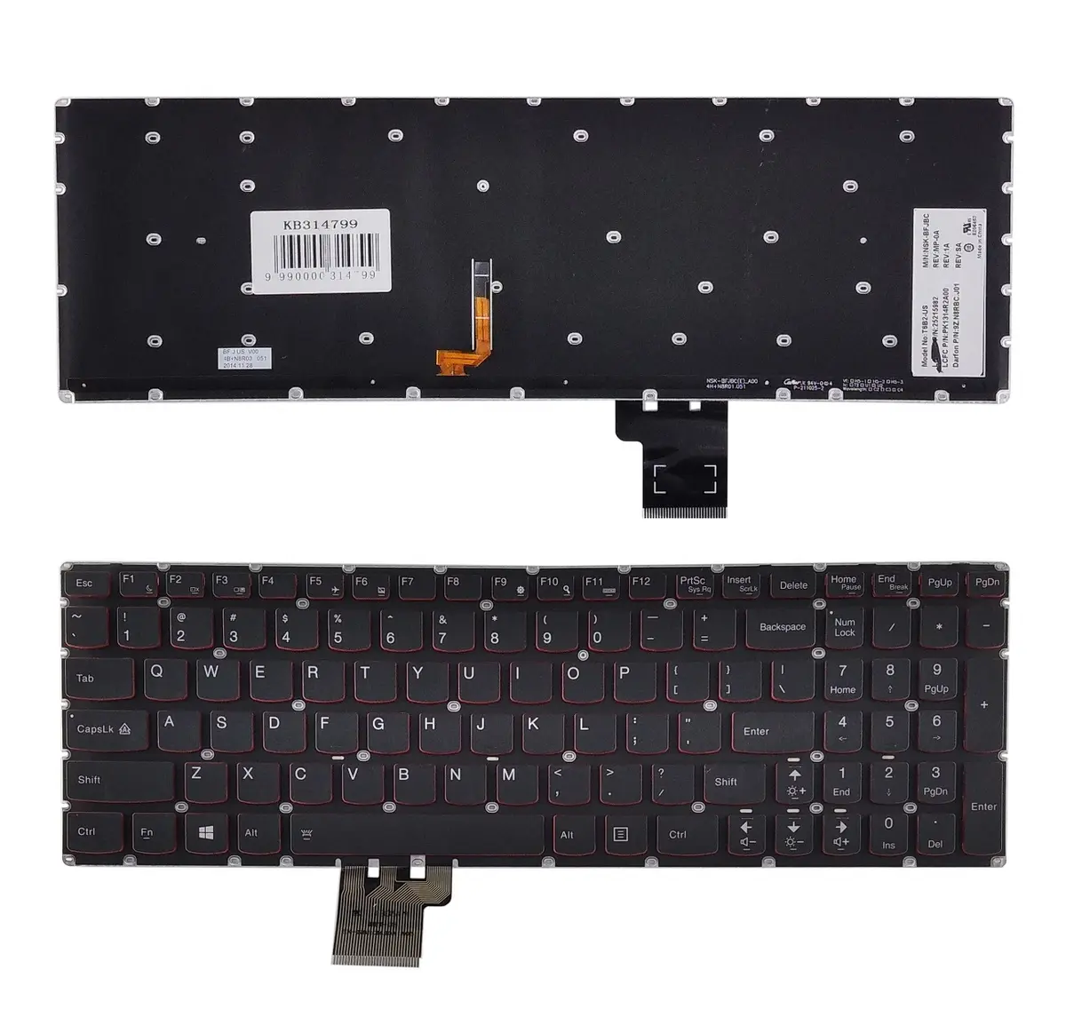 Klaviatūra Lenovo priekš Erazer Y50 Y50-70