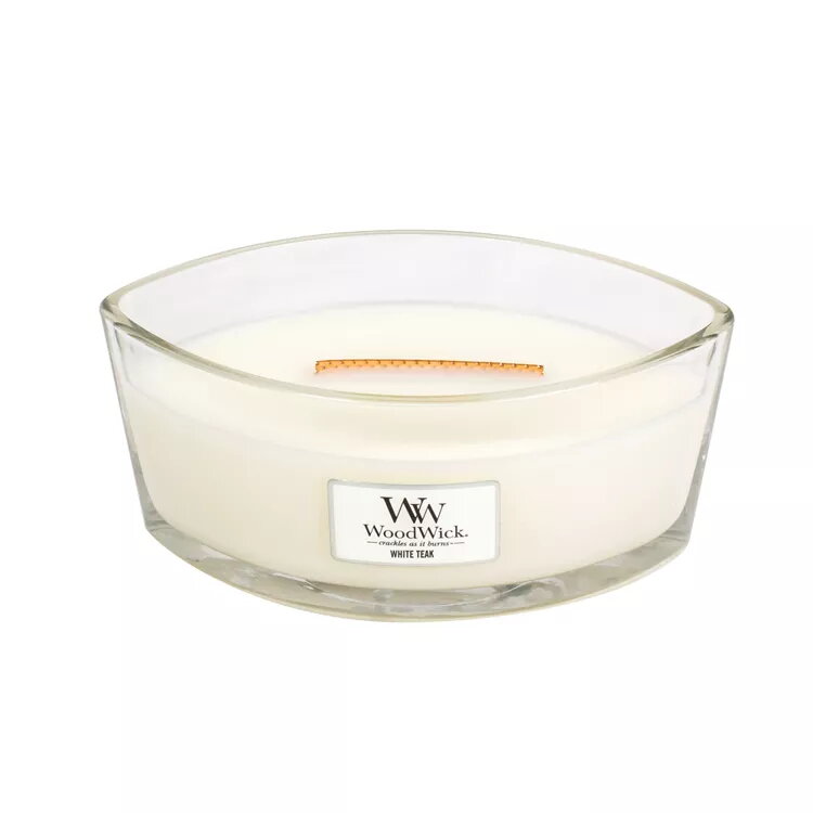 WoodWick svece White Teak Koks Sandalkoks