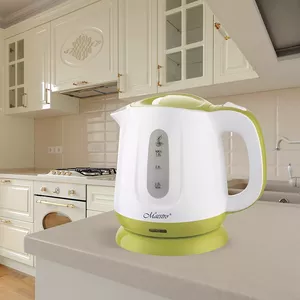 Electric kettle Maestro MR013 — 1 L, 1100 W, plastic housing, green/white