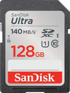SanDisk Ultra SDXC UHS-I Class 10 128 GB Memory Card with Read Speed up to 140 MB/s