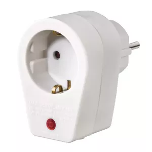 Hama 00223323 Power Plug Adapter Type F White with Surge Protection
