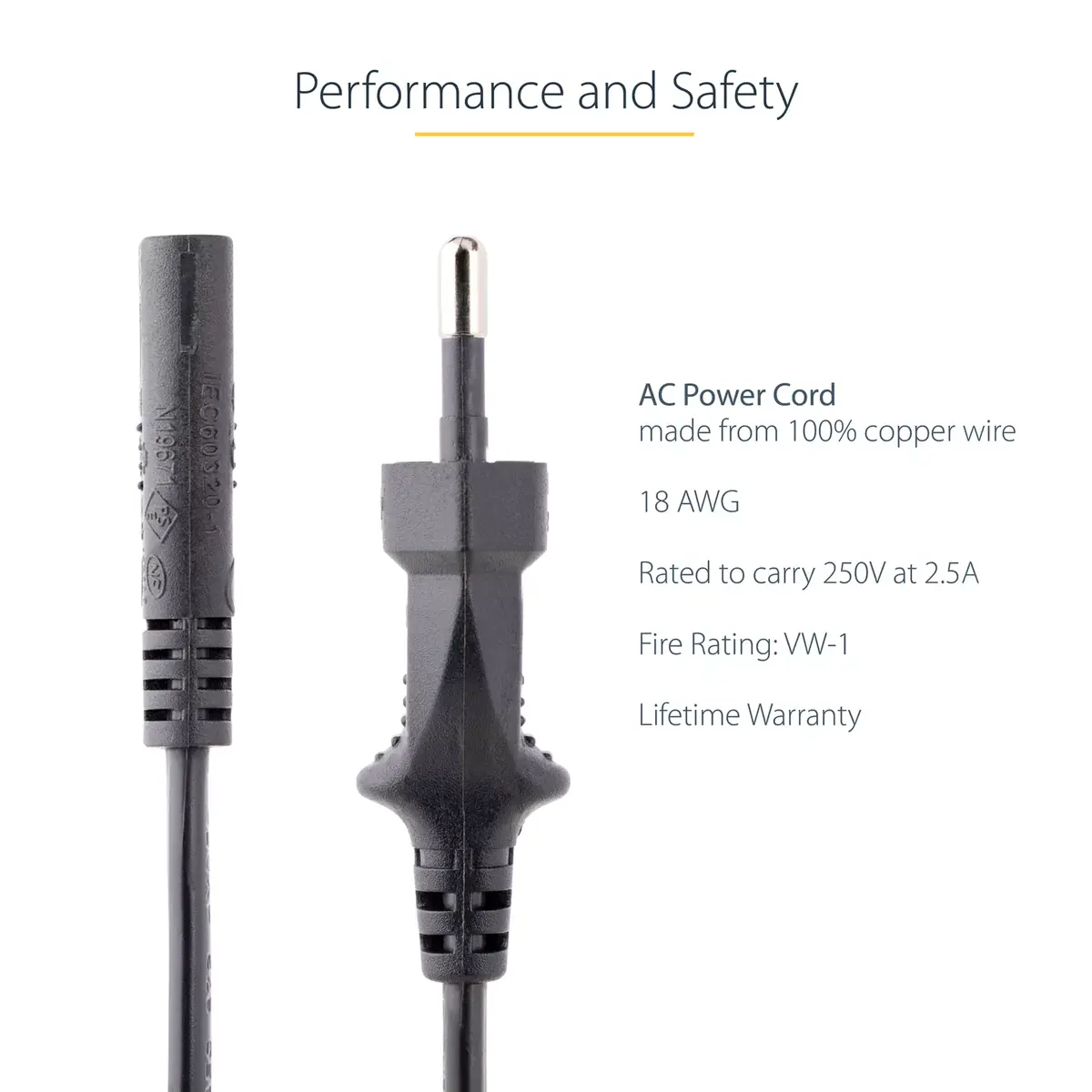 Кабель питания StarTech.com 3м EU Plug C7 Photo 7