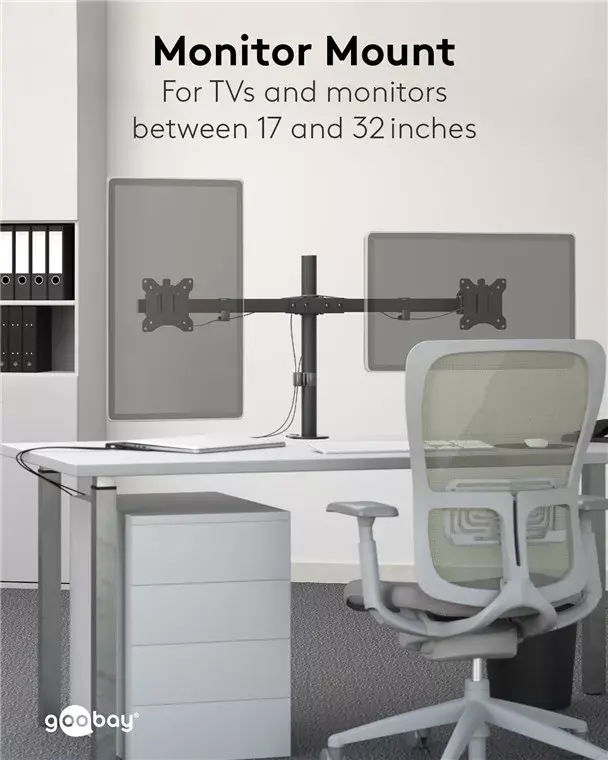 Goobay Dubultā monitora stiprinājums Fix Photo 7