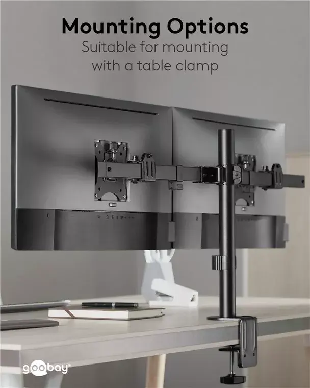 Goobay Dubultā monitora stiprinājums Fix Photo 8