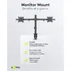 Goobay Dubultā monitora stiprinājums Fix Photo 13