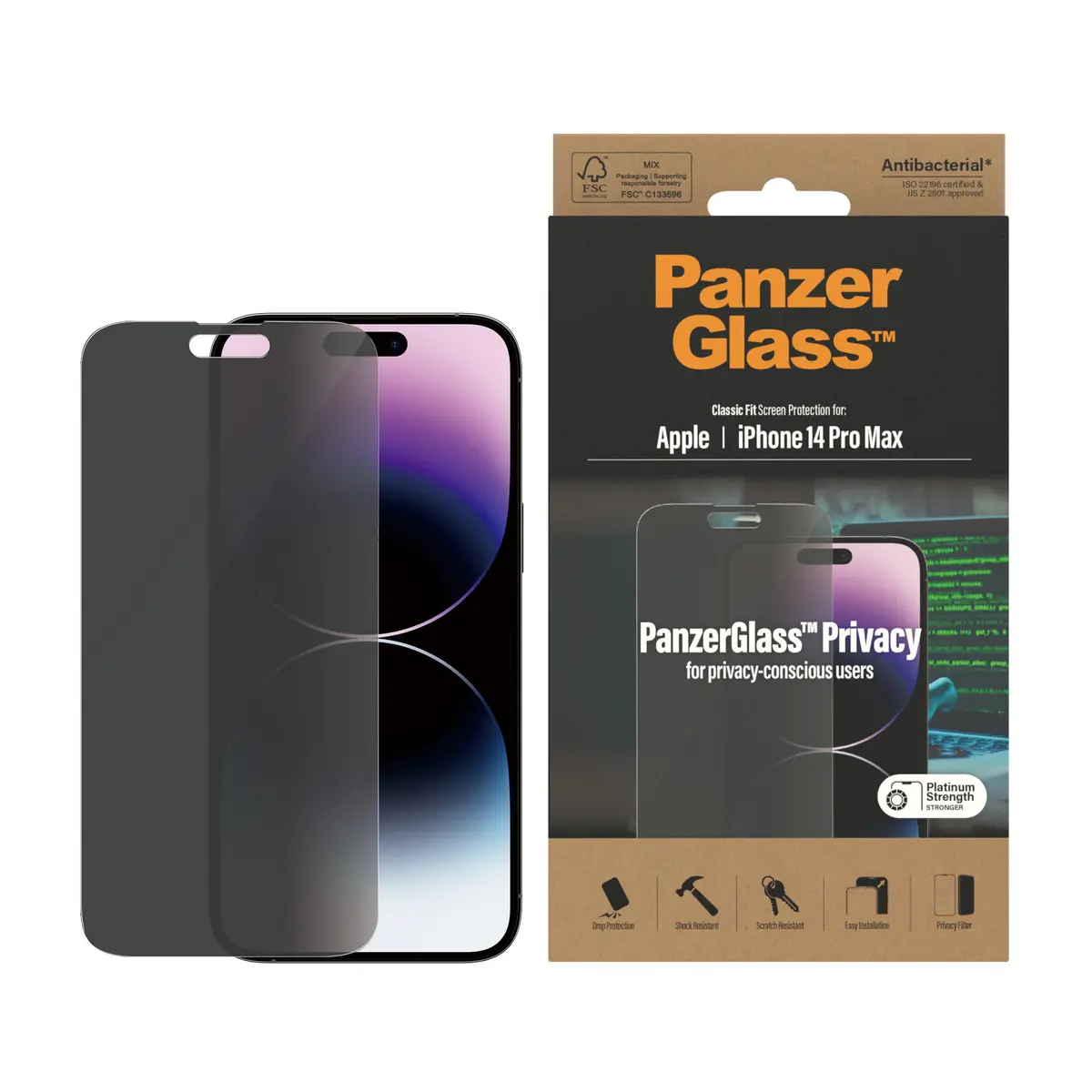 Защитное стекло PanzerGlass Privacy iPhone 14 Pro Max Photo 3