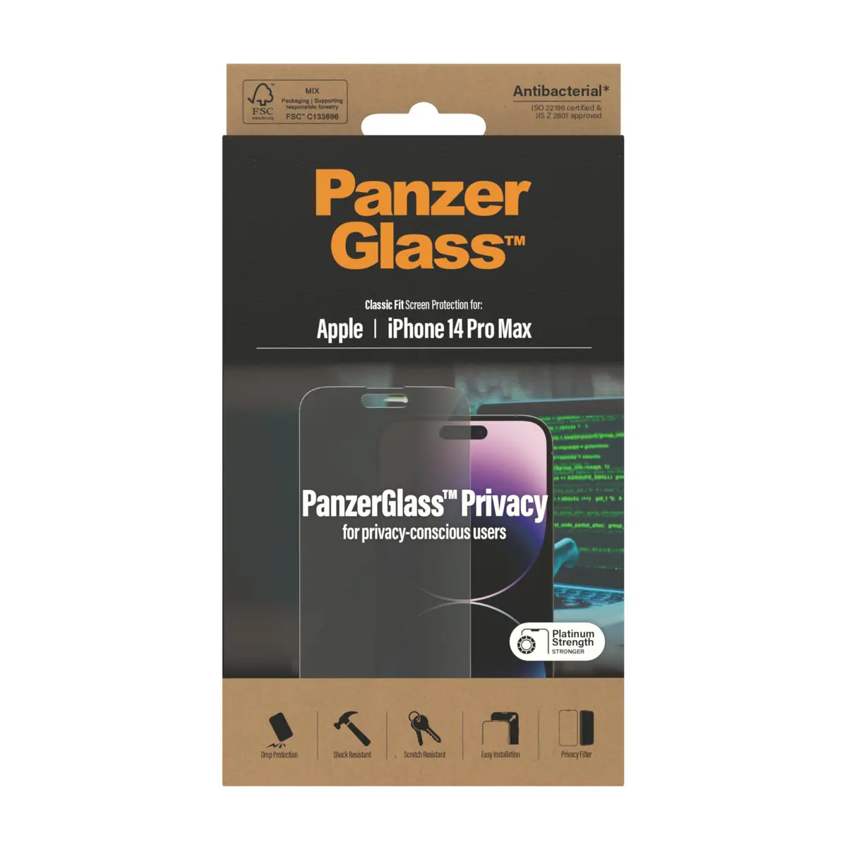 Защитное стекло PanzerGlass Privacy iPhone 14 Pro Max Photo 4