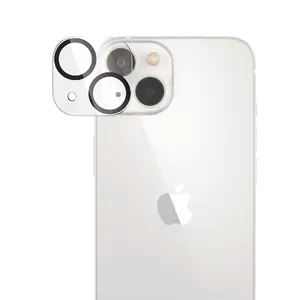 PanzerGlass PicturePerfect kameras lēcas aizsargs Apple iPhone 14 un iPhone 14 Plus ierīcēm no rūdītā stikla un silikona ar izturību pret skrāpējumiem un triecieniem