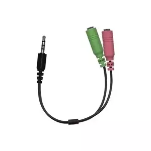 GENIUS audio adapteris 2x sieviešu 3,5 mm jack uz 1x vīriešu 3,5" jack ligzda