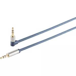 3.5 мм аудио кабель ShiverPeaks 30821-MHQ хромированный металлический Slim Line 0,75 м