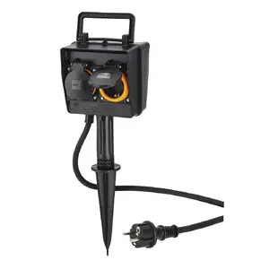 Socket Outlet Hama 00223305 Black IP44 Plastic