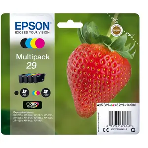 Ink cartridge multipack Lenovo Epson Strawberry 4‑colour Claria Home 29 – Standard Yield, Black 5.3 ml, Colour 3.2 ml