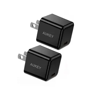 Aukey AC indoor USB-C charger PA-F5 — universal fast charging, black, 1× USB‑C