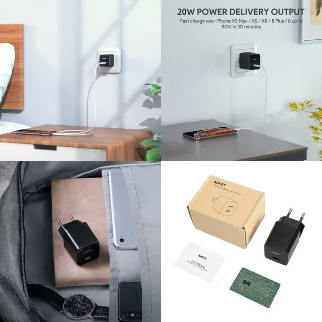 Aukey PA-Y20S 20W USB-C wall charger Photo 3