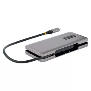 USB-C концентратор StarTech 4 порта USB 3.2 Gen 2 (10 Гбит/с) с 100W Power Delivery, 32 см кабель-обмотка, серый