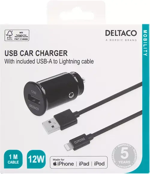 Зарядное устройство Deltaco USB-CAR130 Photo 5