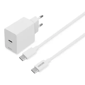 Mobilā ierīce lādētājs Deltaco USBC-AC146 Universāls 12V 1m Balts