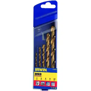 Drill Bit Set Irwin 10502604 — 5 pcs HSS silver for drilling