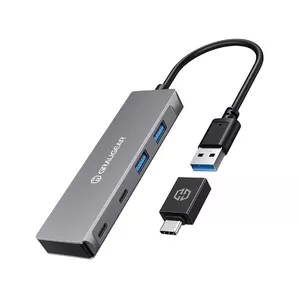USB хаб GRAUGEAR G-HUB2A2C-AC USB 3.2 Gen 1 Type-A Type-C 5000 Mbit/s Серебристый