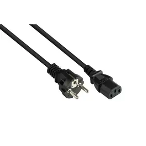 Power Cable Alcasa P0030-S030 Black 3m Type E+F C13