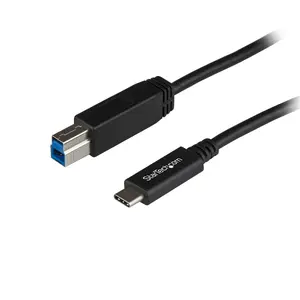 StarTech USB-B to USB-C Cable USB 3.2 Gen 2 10Gbps Male to Male 1 m Black USB31CB1M