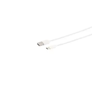 USB kabelis S/CONN 14-13041 USB 2.0 1 m USB A USB C Balts