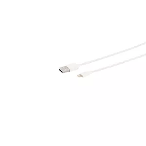Кабель Lightning S/CONN 14-12041 1 м Белый USB A Разъем