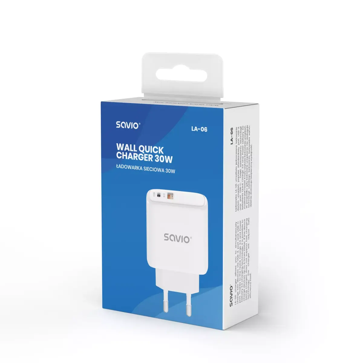SAVIO LA-06 iekštelpu lādētājs USB-A un USB-C PD 3.0 Photo 7