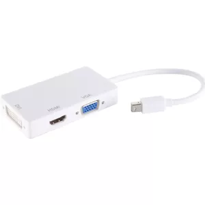 Adapter Mini DisplayPort to HDMI DVI VGA ShiverPeaks BS10-01015 White