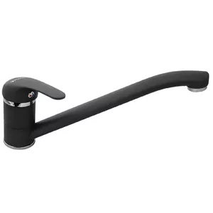 Deck-mounted single-lever kitchen mixer PYRAMIS ASALIA grey concrete, stainless steel, height 148 mm