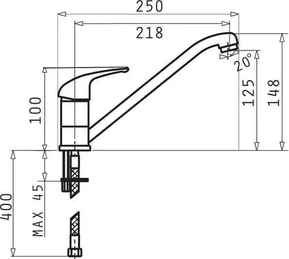 Kitchen mixer PYRAMIS ASALIA single-lever Photo 3