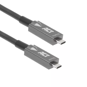 ACT AK4310 USB kabelis USB 3.2 Gen 2 (3.1 Gen 2) 10 m USB C Melns, Pelēks