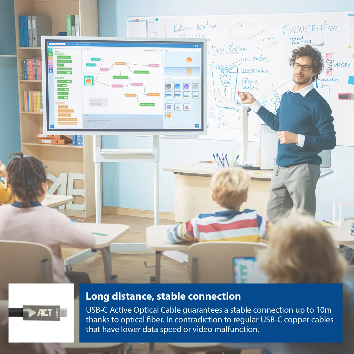 ACT AK4310 USB-C 3.2 Gen2 Активный оптический кабель 10м Photo 8